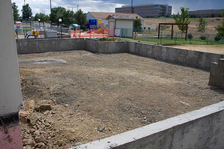 Foundation for the new addition