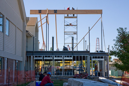 New addition ridge beam