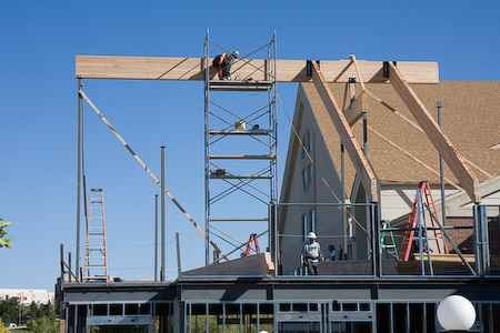 New addition ridge beam